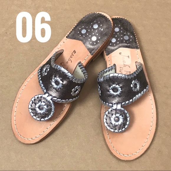 Jack Roger Leather Thong Sandals Whipstitch Hampton - Picture 7 of 14